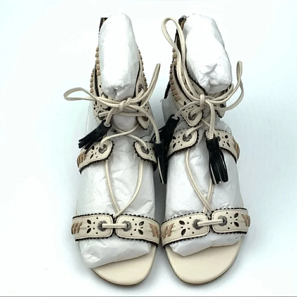 New Coach VIA DEMI WEDGE SANDAL G3744 leather